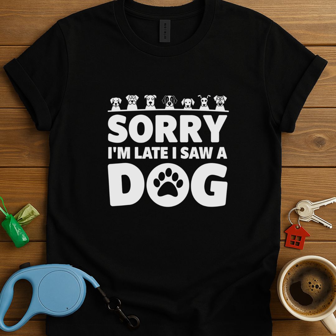 Sorry I'm Late I Saw A Dog T-Shirt