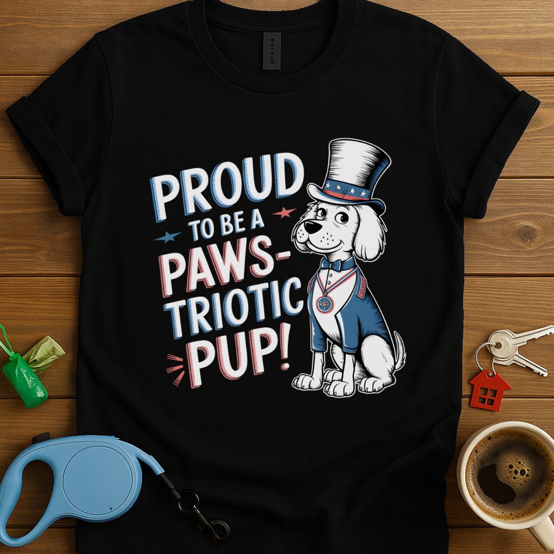 Proud To Be A Paws-Triotic Pup T-Shirt