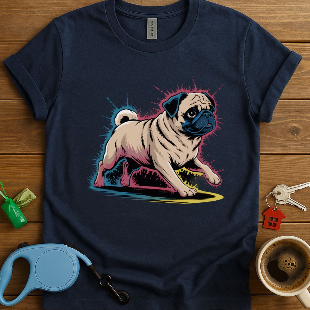 Abstract Pug Rush T-Shirt