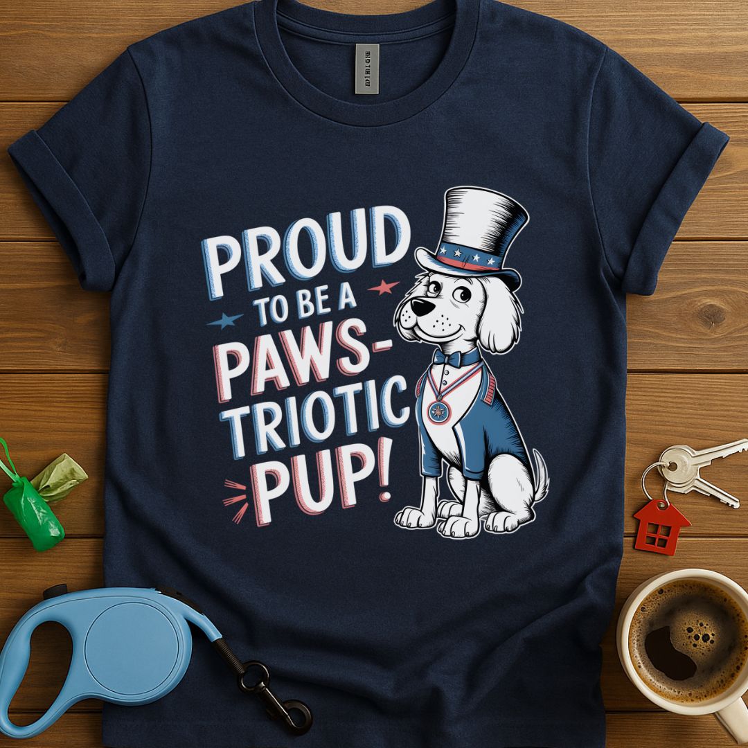 Proud To Be A Paws-Triotic Pup T-Shirt
