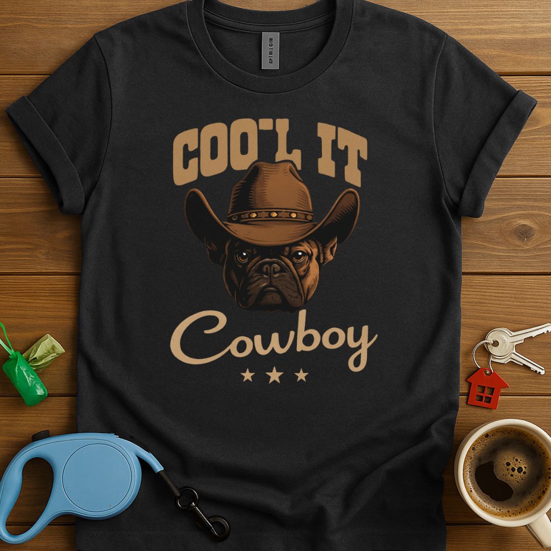 Coo'l It Cowboy French Bulldog T-Shirt