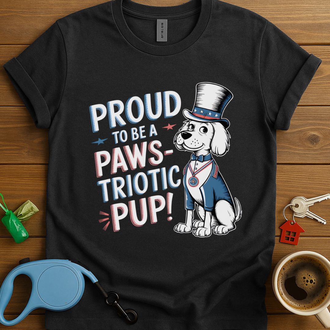 Proud To Be A Paws-Triotic Pup T-Shirt