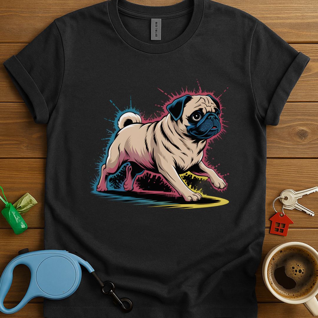 Abstract Pug Rush T-Shirt