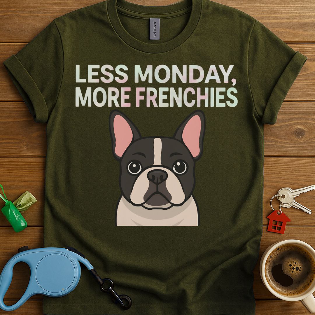 Less Monday More Frenchies T-Shirt