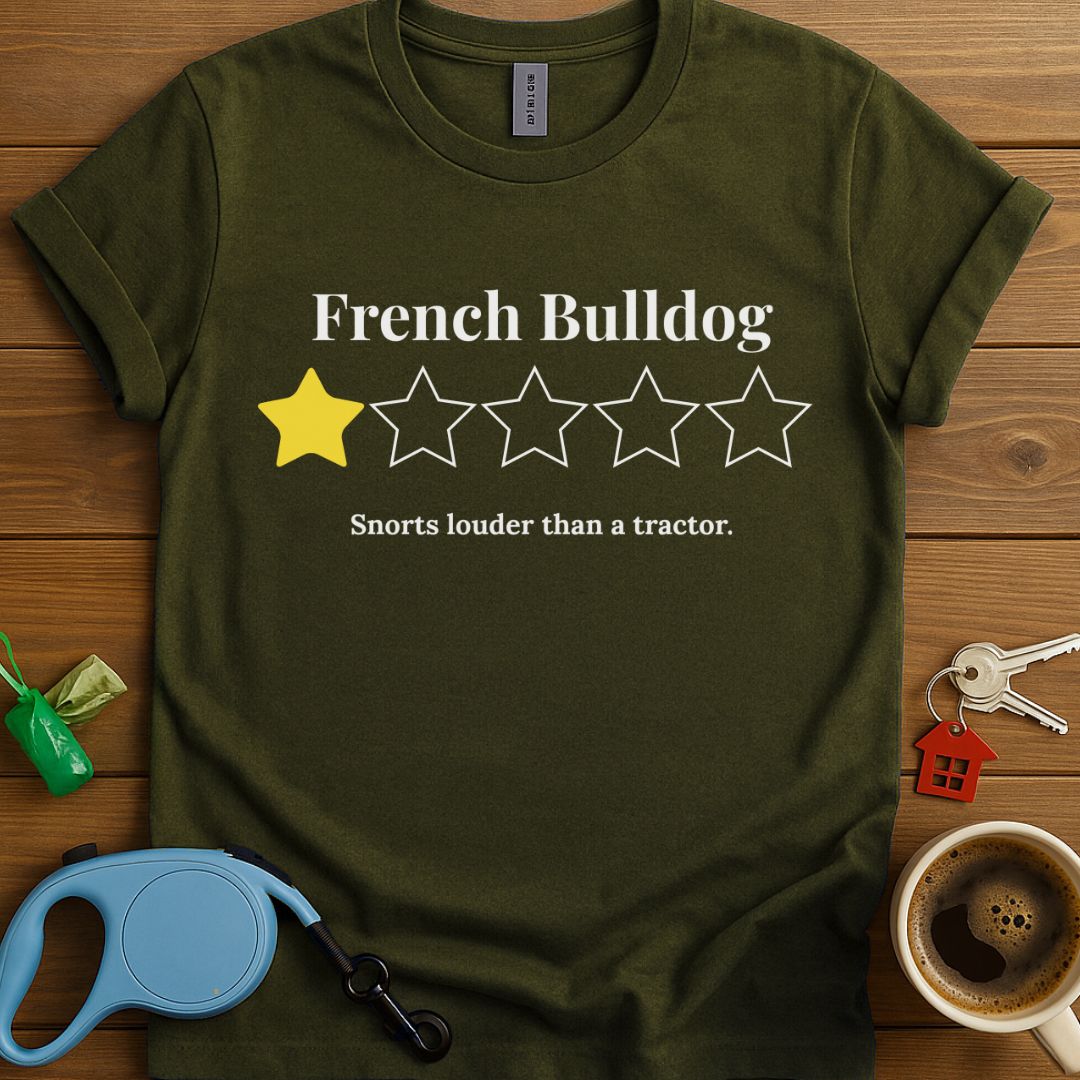 French Bulldog One Star Review T-Shirt