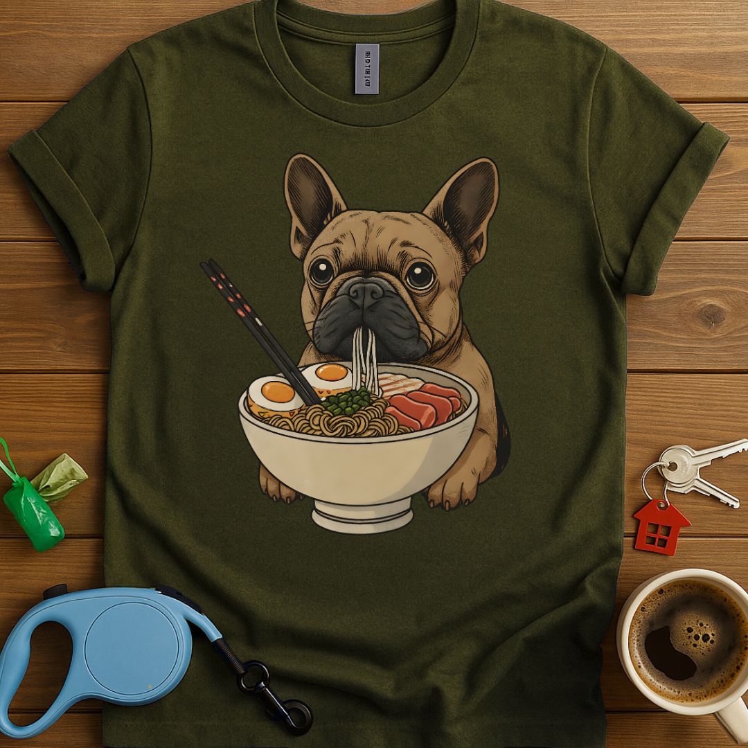 Ramen Eating French Bulldog T-Shirt