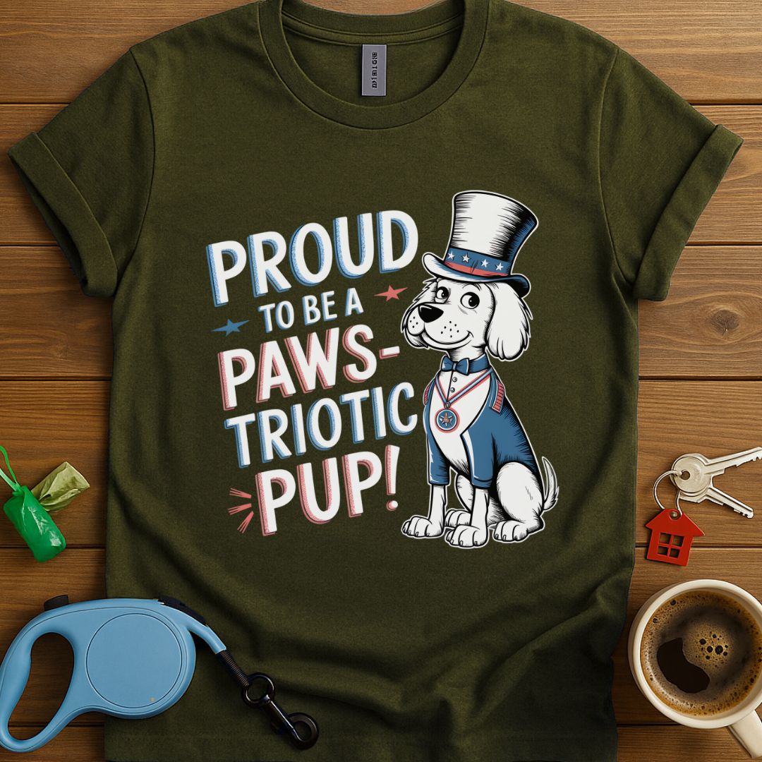 Proud To Be A Paws-Triotic Pup T-Shirt