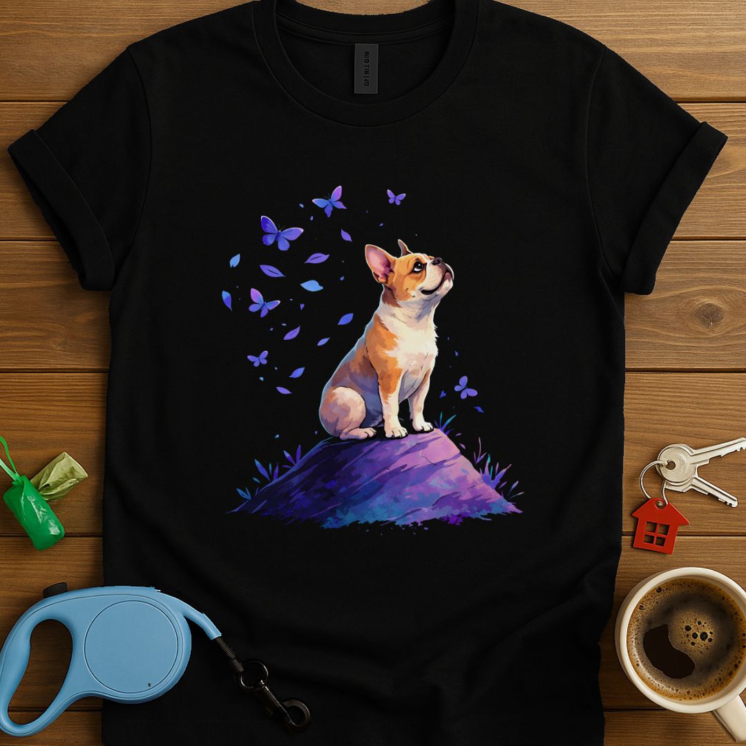 Frenchie Under Butterflies T-Shirt