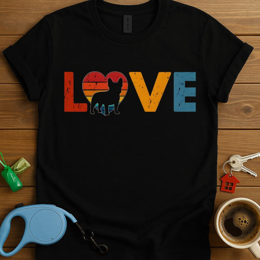Retro Frenchie Love T-Shirt