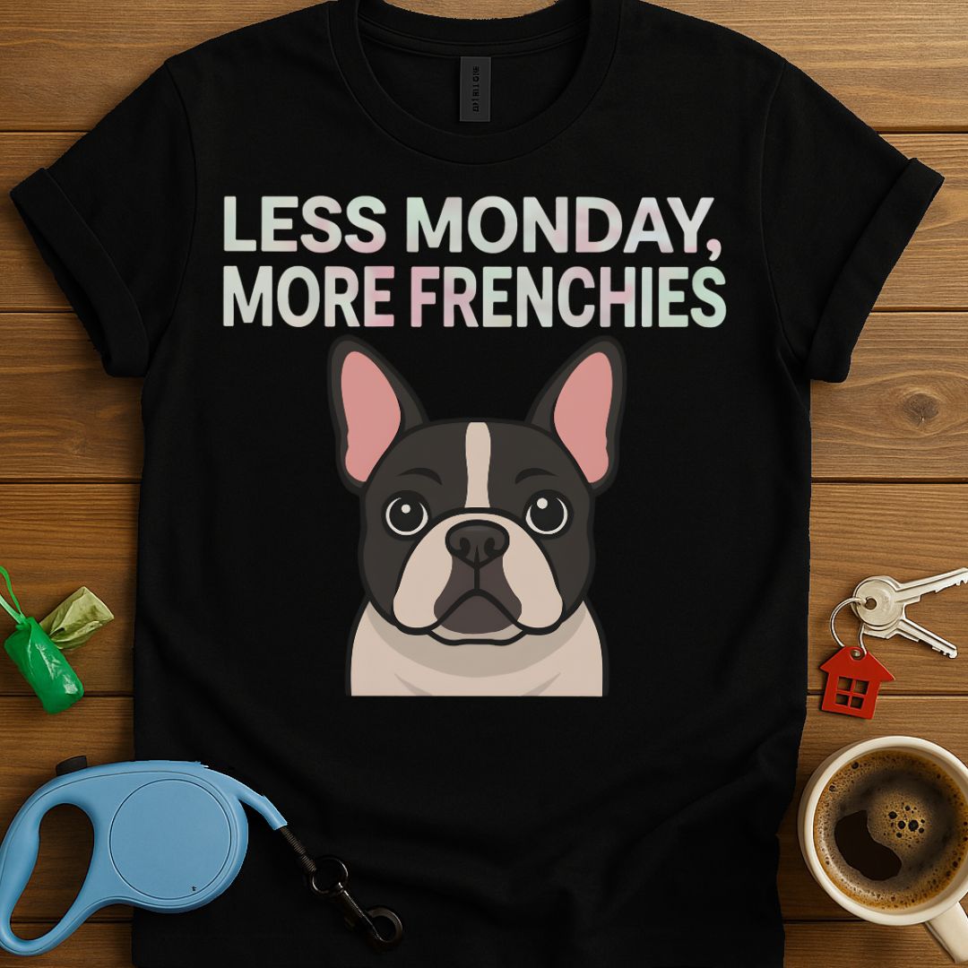 Less Monday More Frenchies T-Shirt