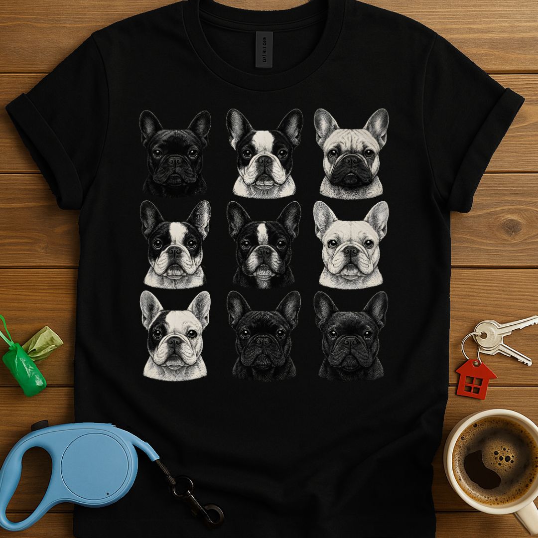 French Bulldog Faces T-Shirt