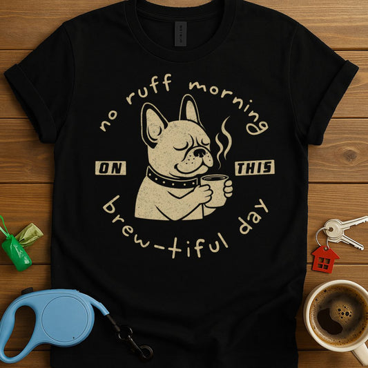 No Ruff Morning Frenchie T-Shirt