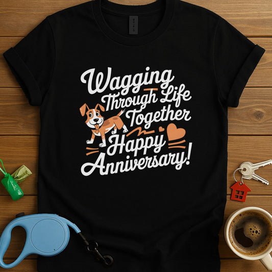 Wagging Through Life Together Happy Anniversary! T-Shirt