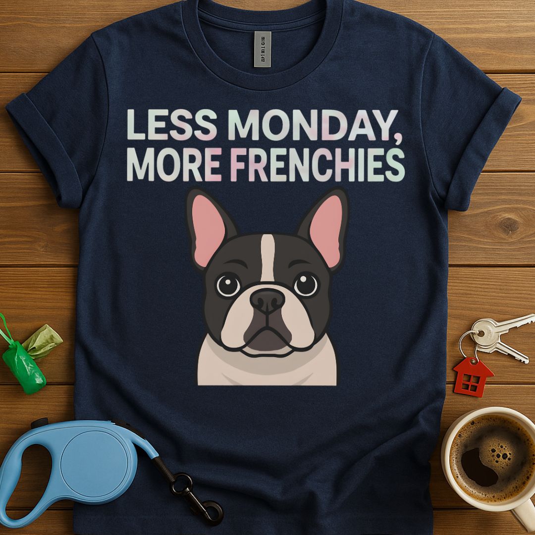 Less Monday More Frenchies T-Shirt