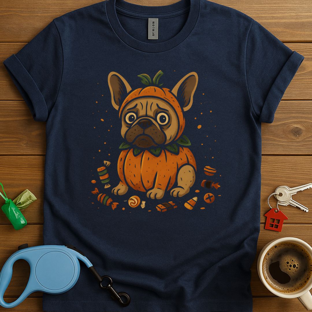 Not-So-Scary Pumpkin French Bulldog T-Shirt