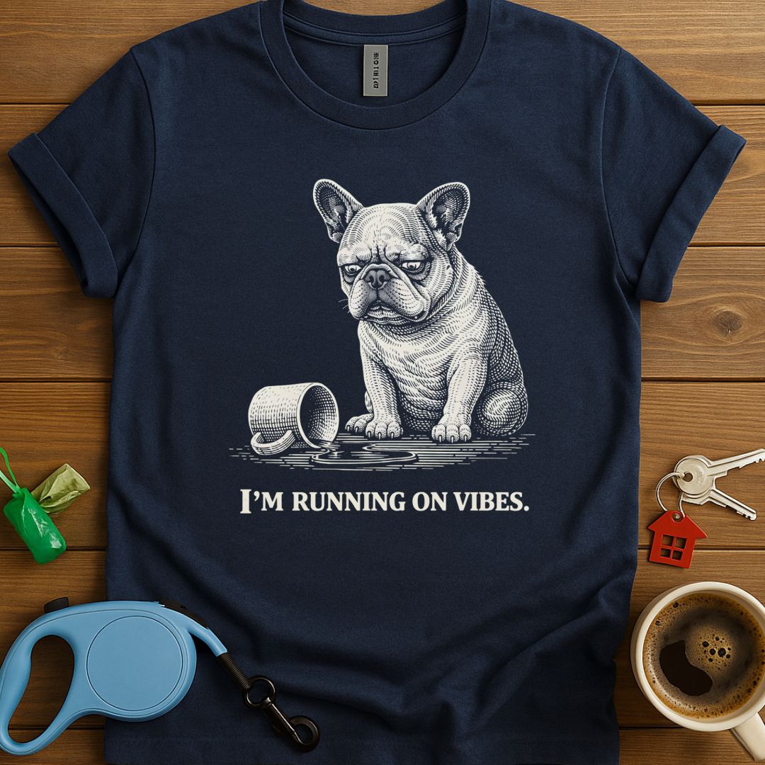 I'm Running On Vibes Frenchie T-Shirt