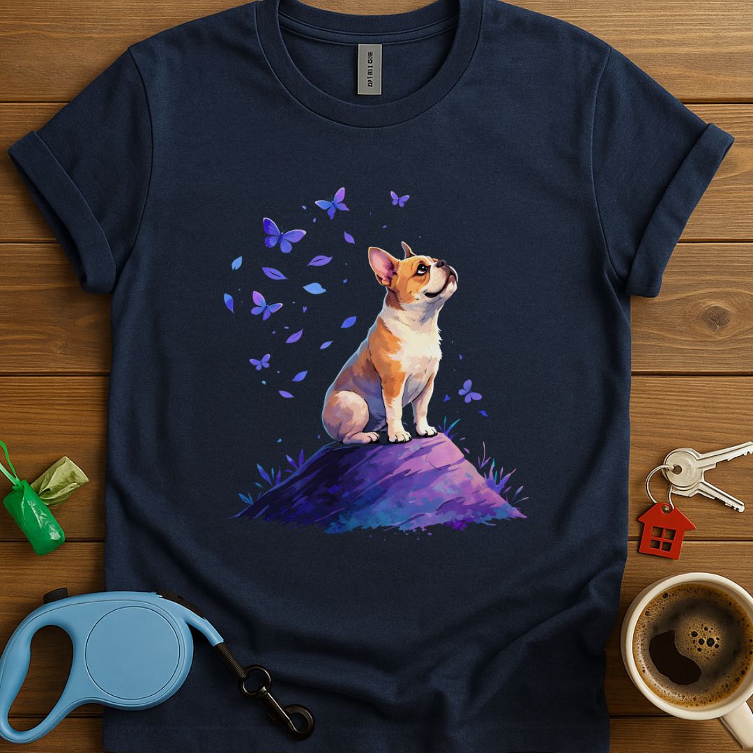 Frenchie Under Butterflies T-Shirt