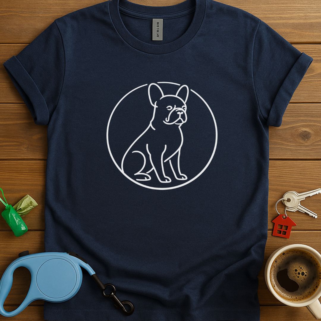 Monoline French Bulldog T-Shirt