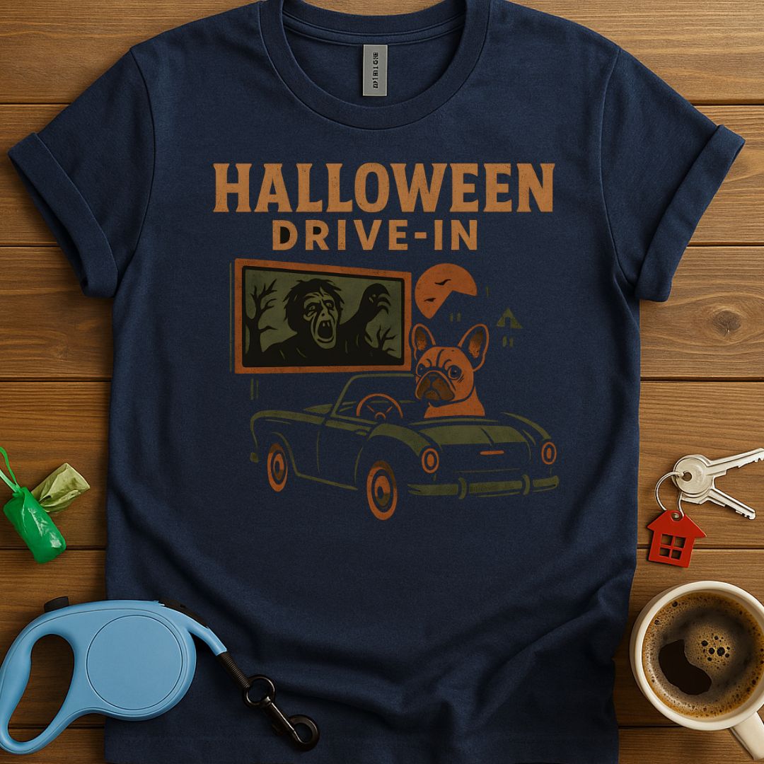 Halloween Drive-In French Bulldog T-Shirt