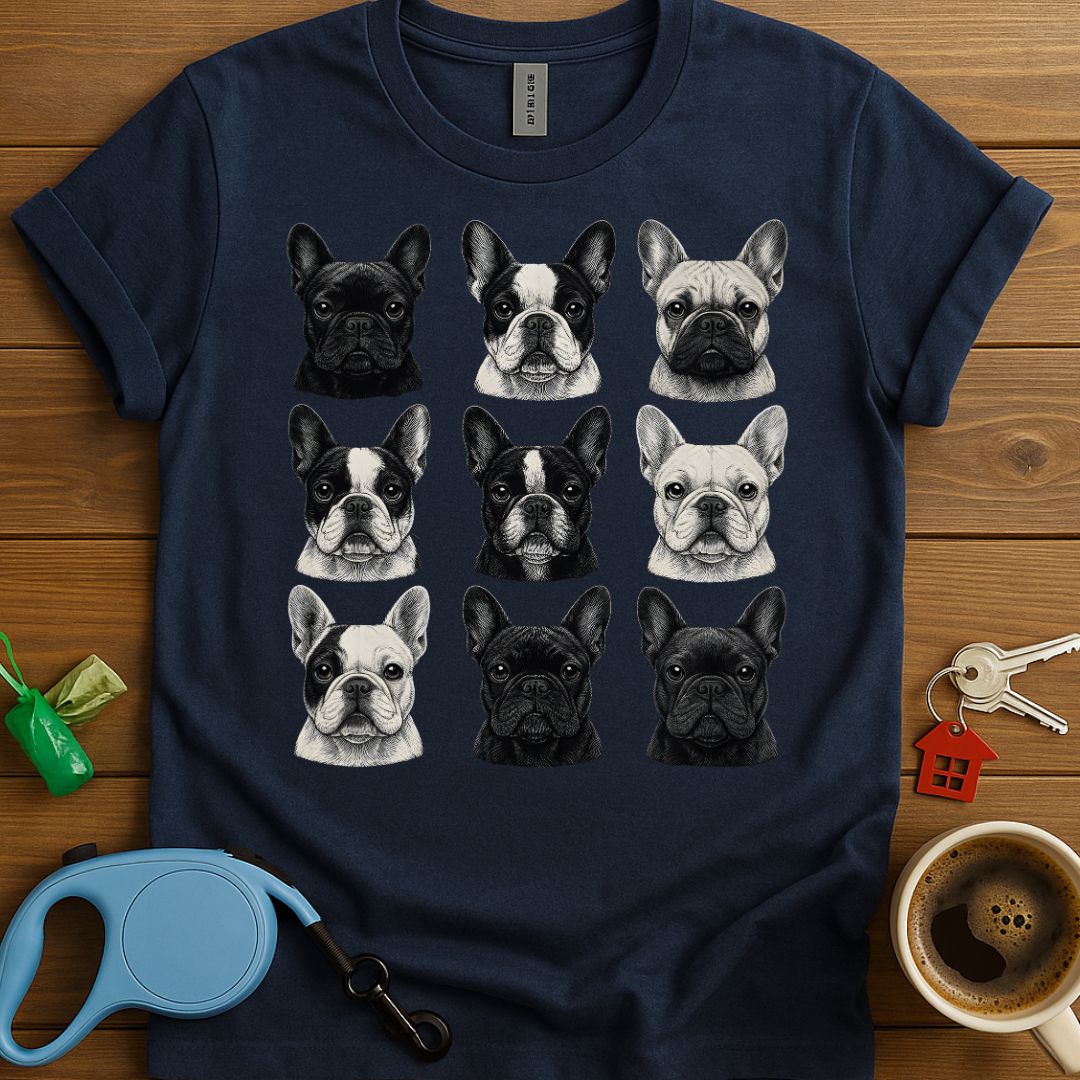 French Bulldog Faces T-Shirt