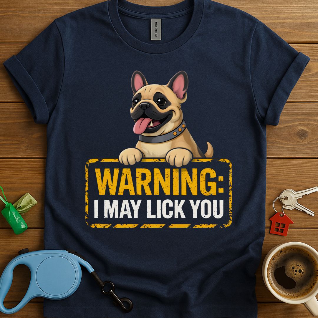 Warning I May Lick You Frenchie T-Shirt