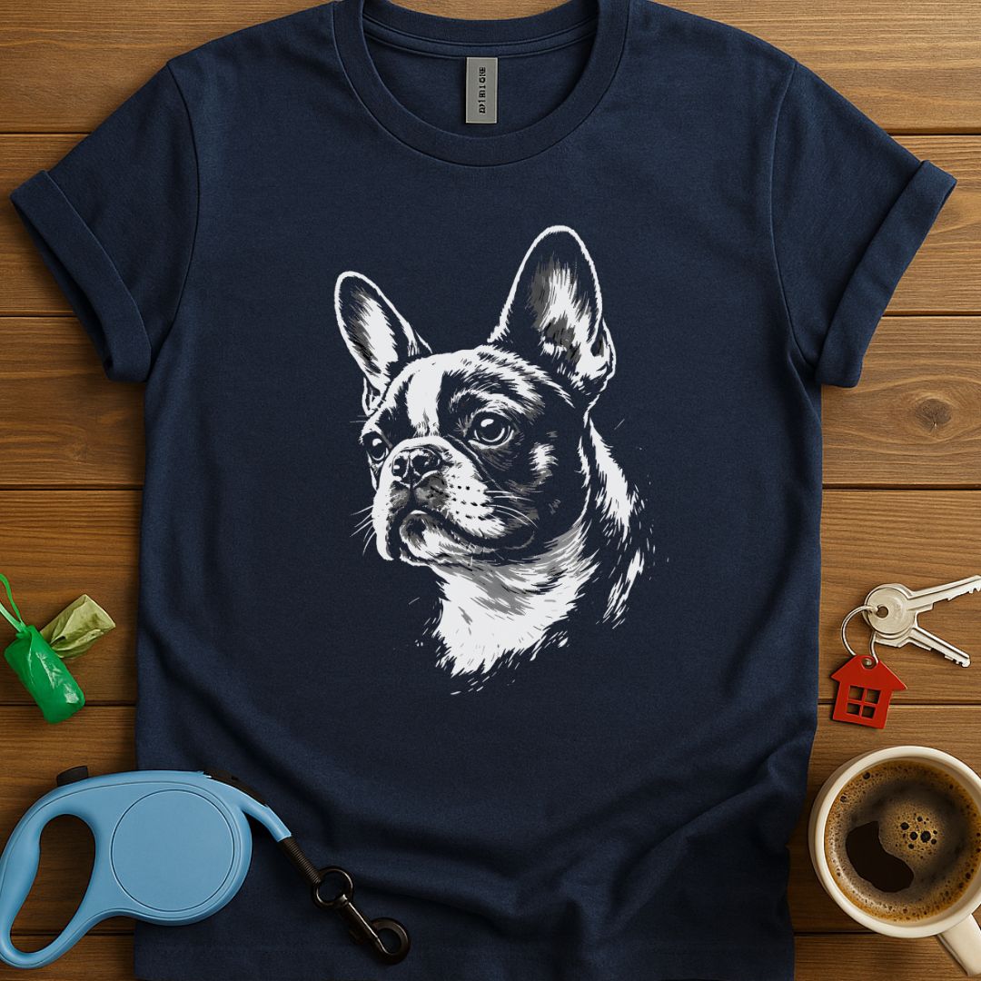 Elegant French Bulldog Sketch T-Shirt