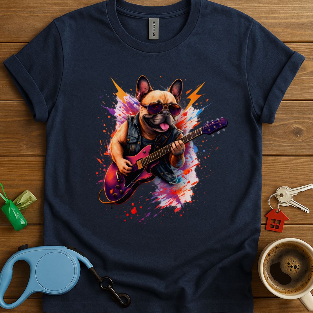 Rock ‘n’ Roll Frenchie T-Shirt