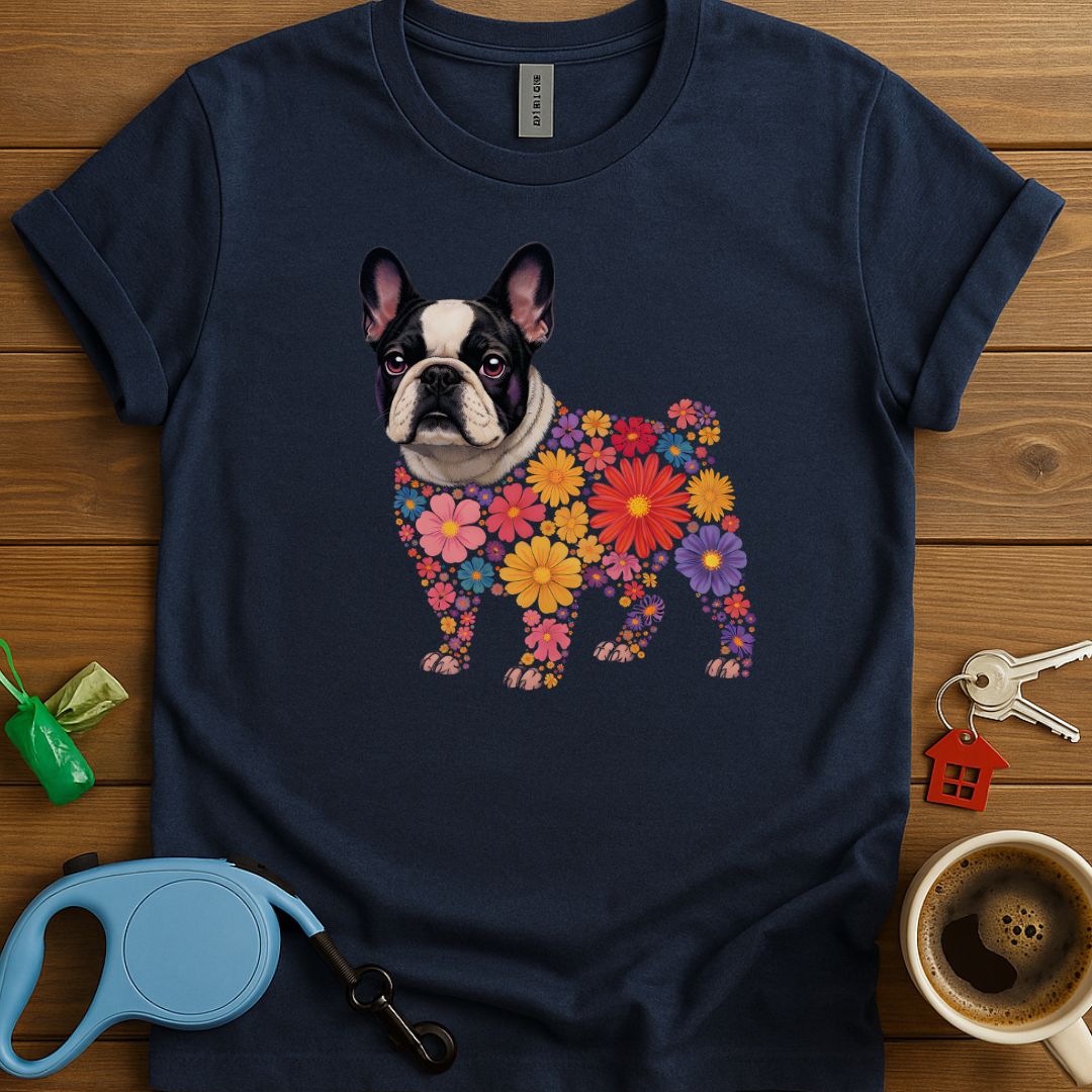 Floral Frenchie T-Shirt