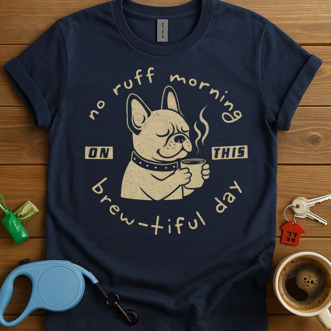 No Ruff Morning Frenchie T-Shirt