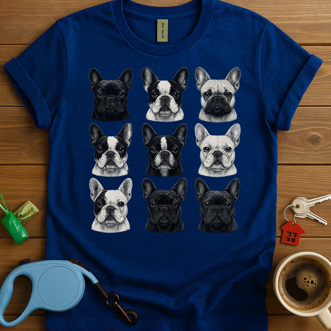 French Bulldog Faces T-Shirt