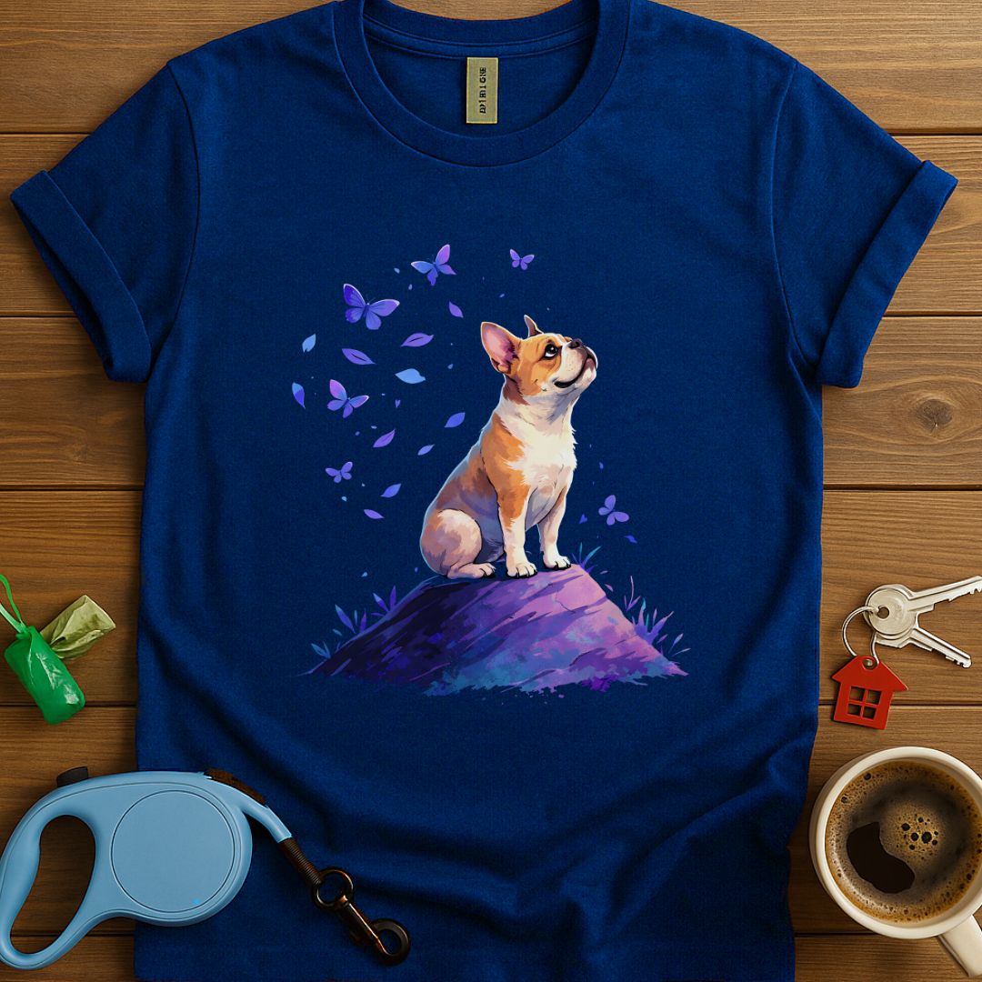 Frenchie Under Butterflies T-Shirt