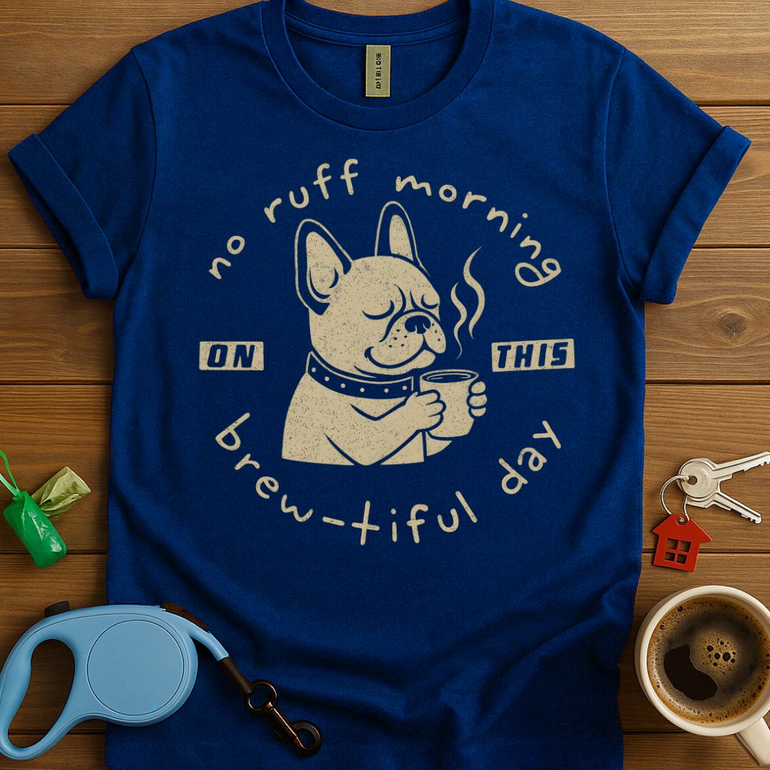 No Ruff Morning Frenchie T-Shirt