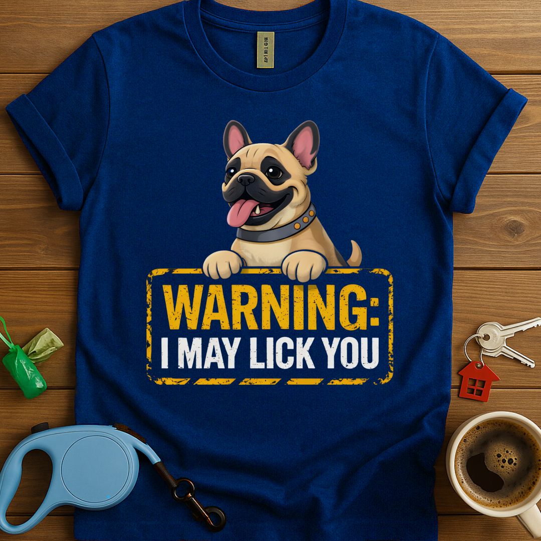 Warning I May Lick You Frenchie T-Shirt