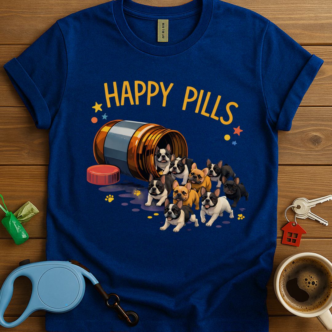 Happy Pills Frenchie T-Shirt