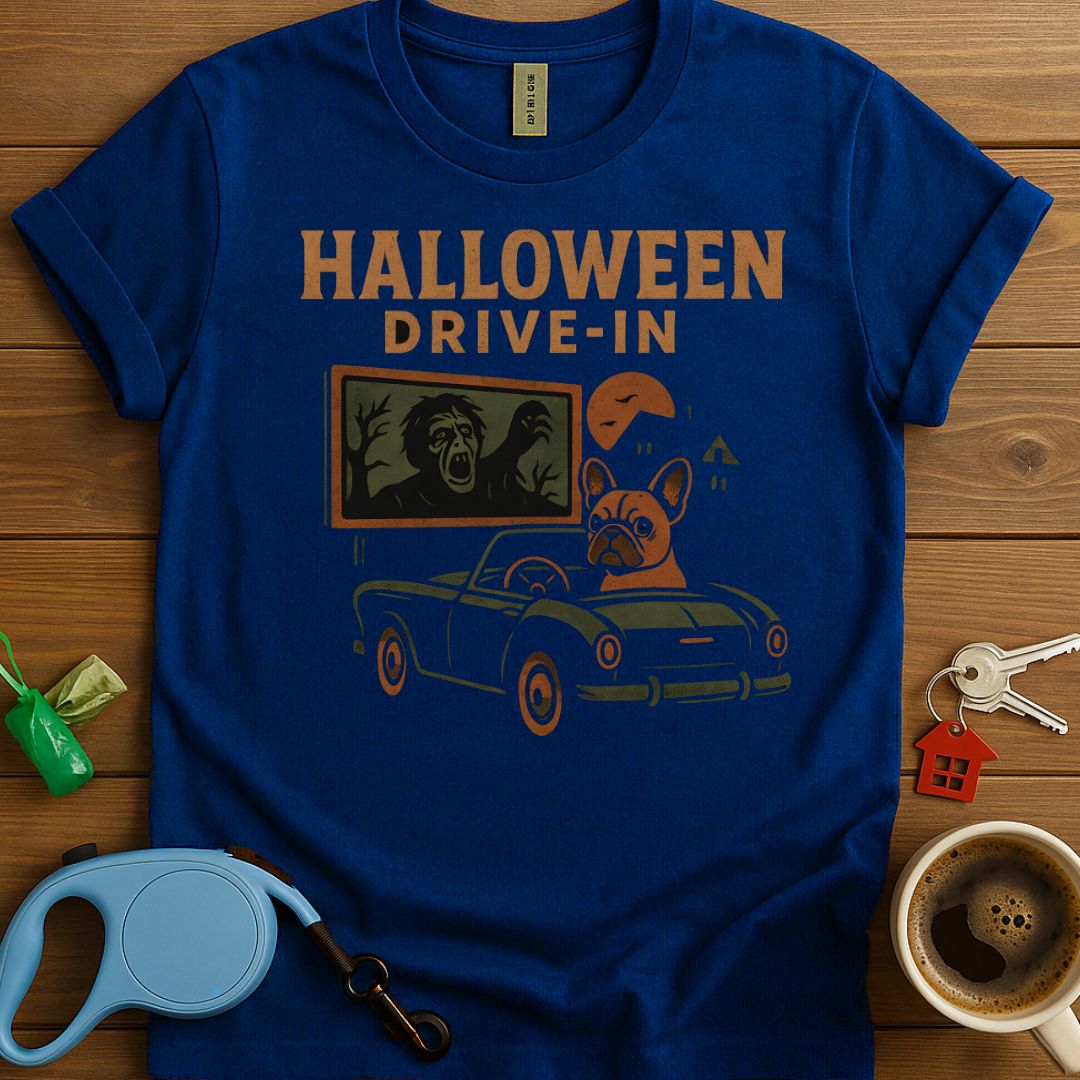 Halloween Drive-In French Bulldog T-Shirt