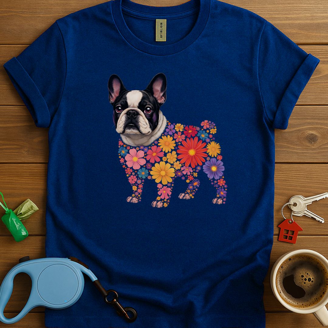 Floral Frenchie T-Shirt