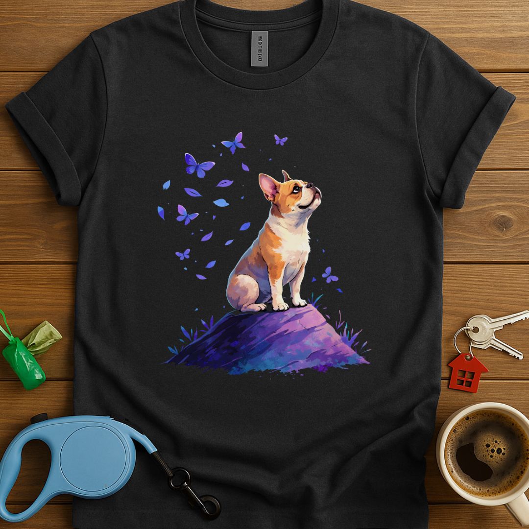 Frenchie Under Butterflies T-Shirt
