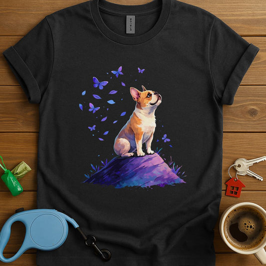 Frenchie Under Butterflies T-Shirt