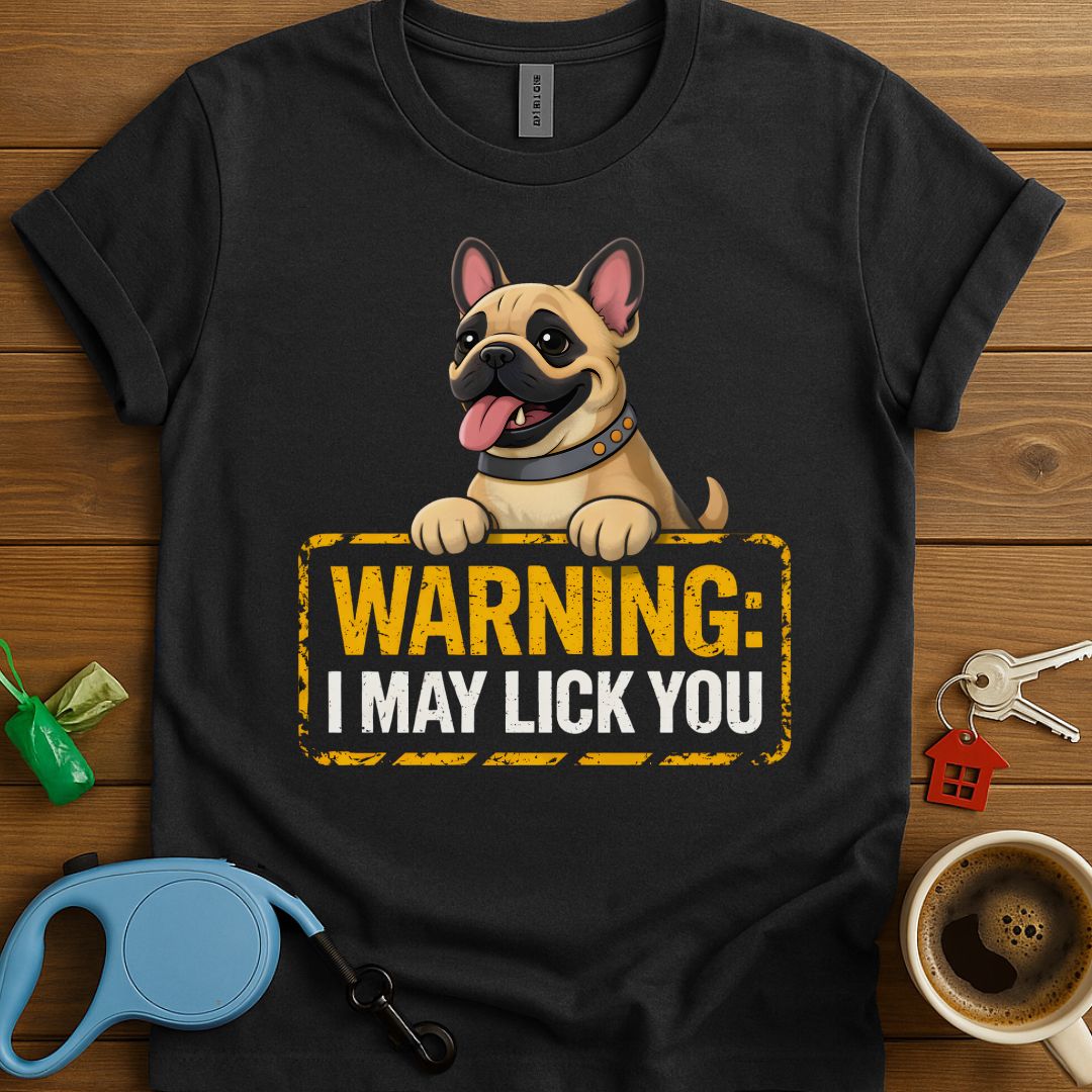 Warning I May Lick You Frenchie T-Shirt