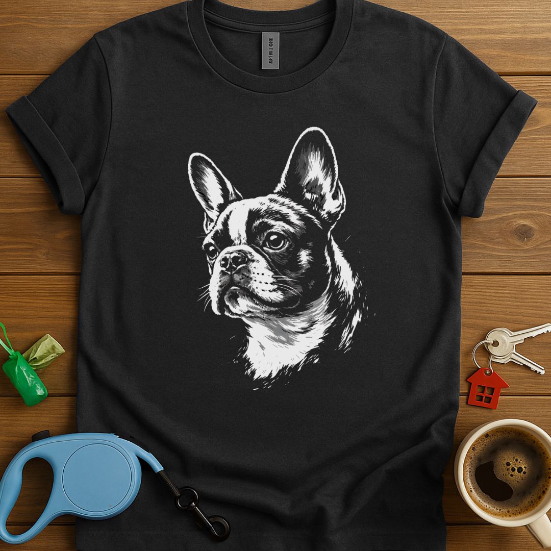 Elegant French Bulldog Sketch T-Shirt