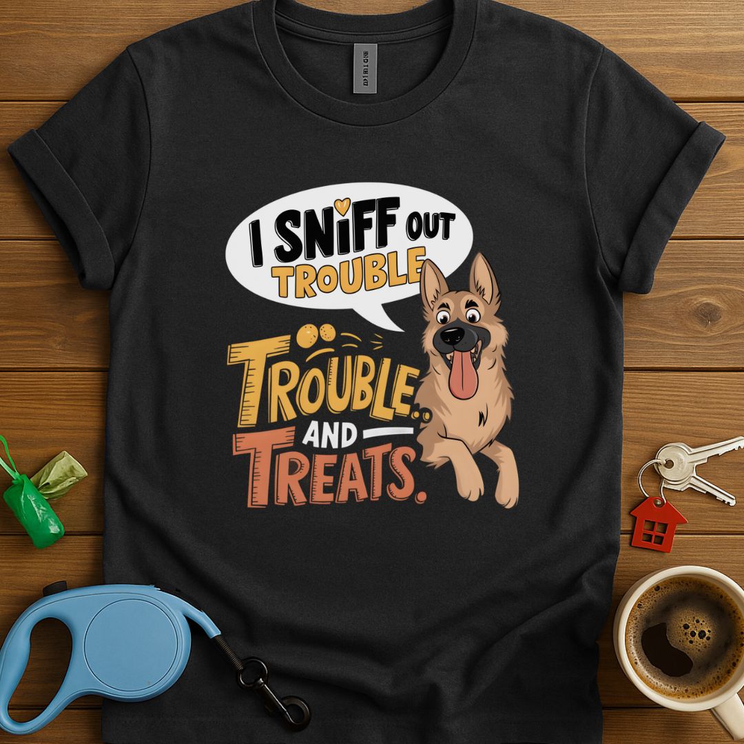 I Sniff Out Trouble. Trouble And Treats T-Shirt