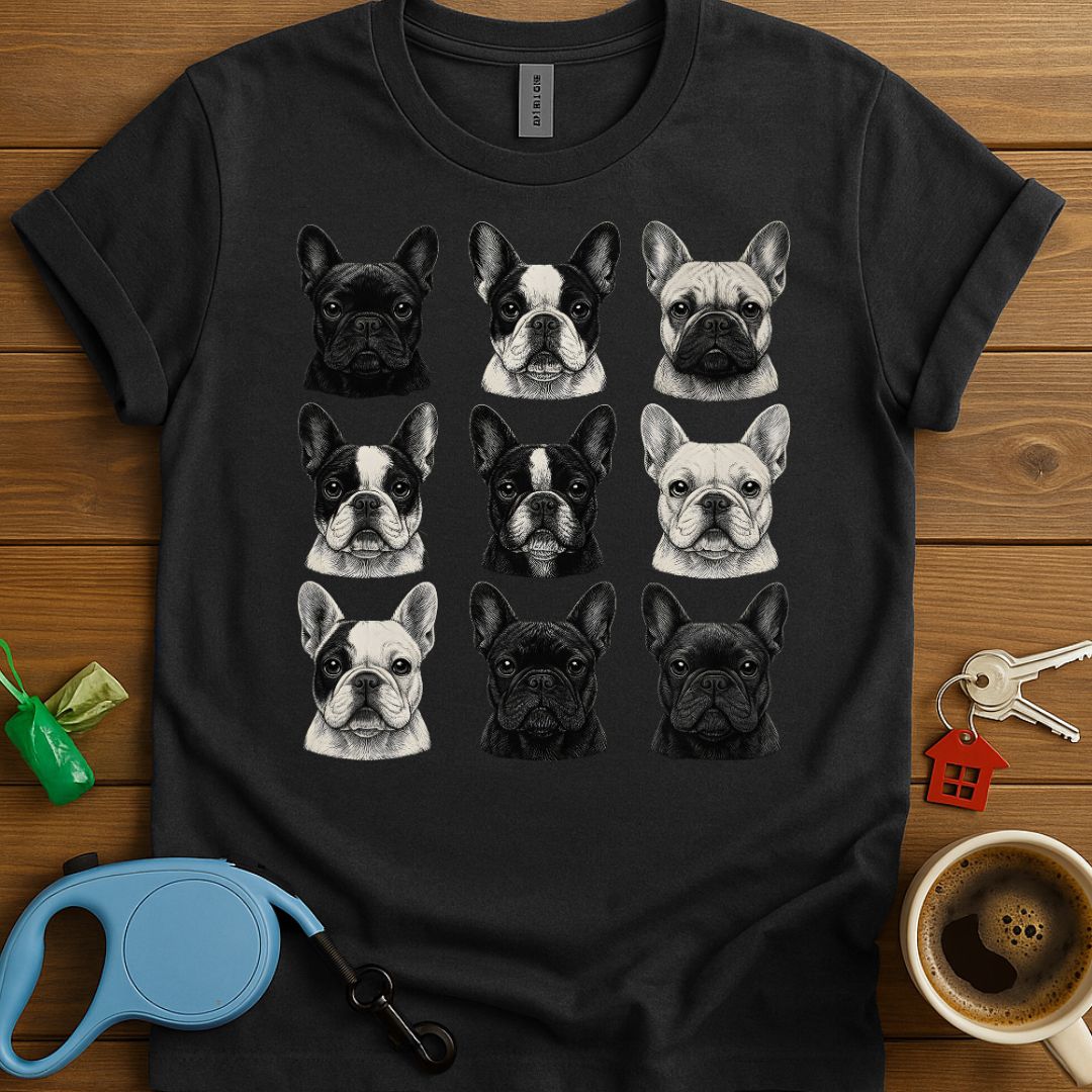 French Bulldog Faces T-Shirt