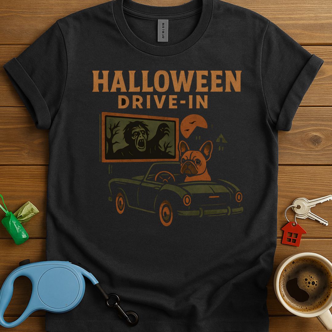 Halloween Drive-In French Bulldog T-Shirt