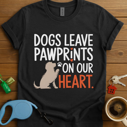 Dogs Leave Pawprints On Our Heart T-Shirt