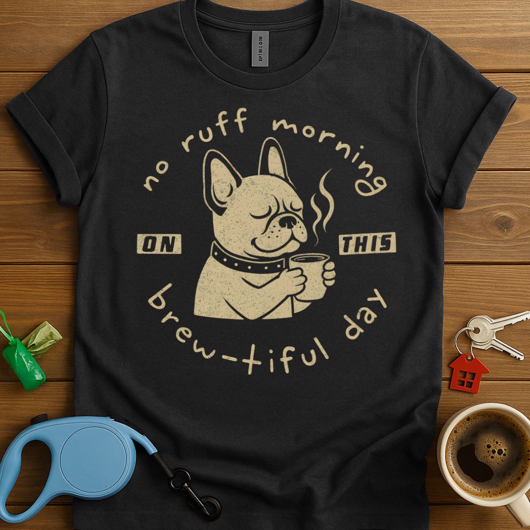No Ruff Morning Frenchie T-Shirt