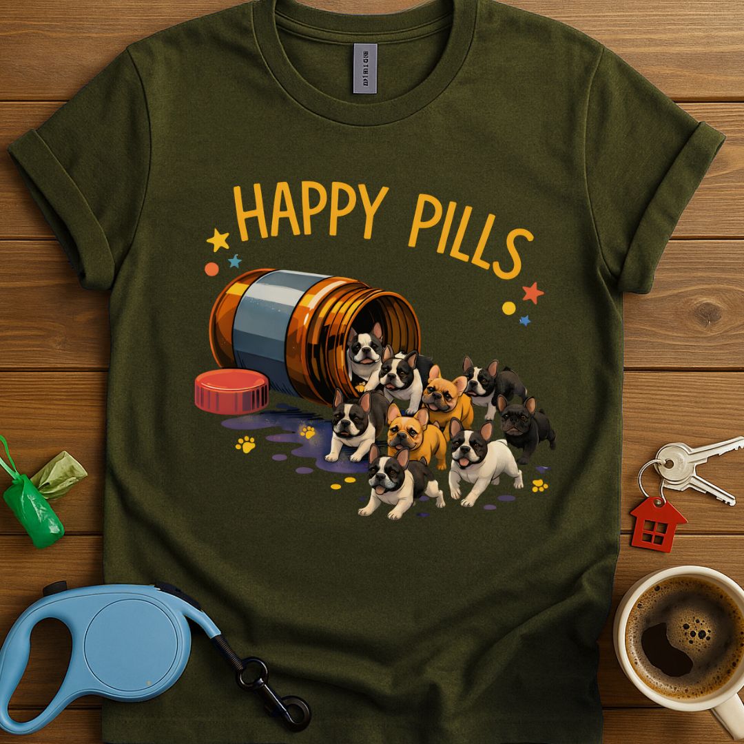 Happy Pills Frenchie T-Shirt