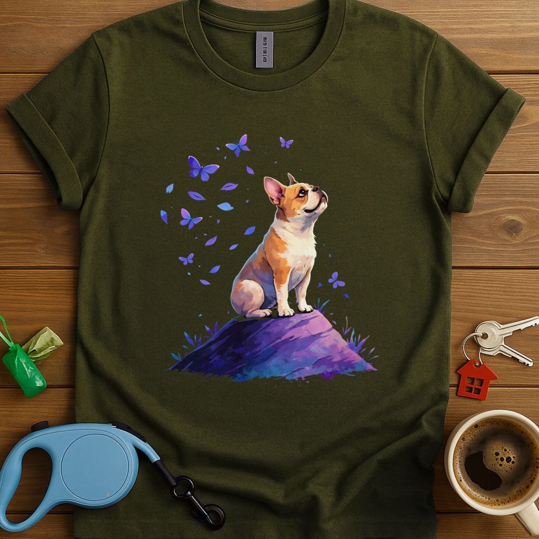 Frenchie Under Butterflies T-Shirt