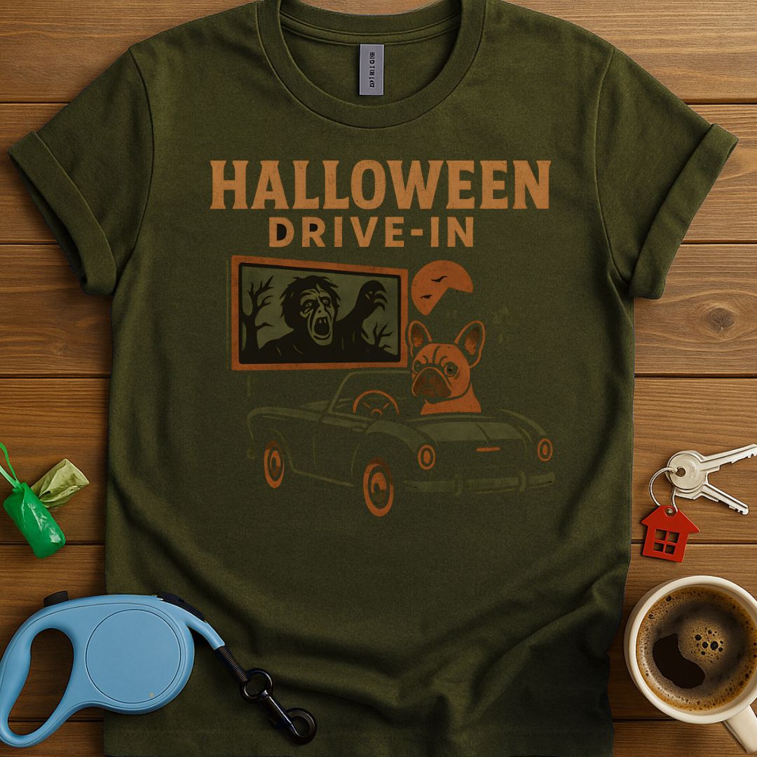 Halloween Drive-In French Bulldog T-Shirt