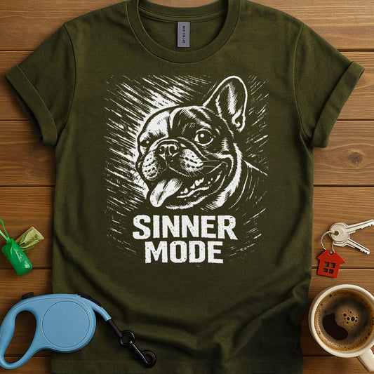 Sinner Mode Frenchie T-Shirt