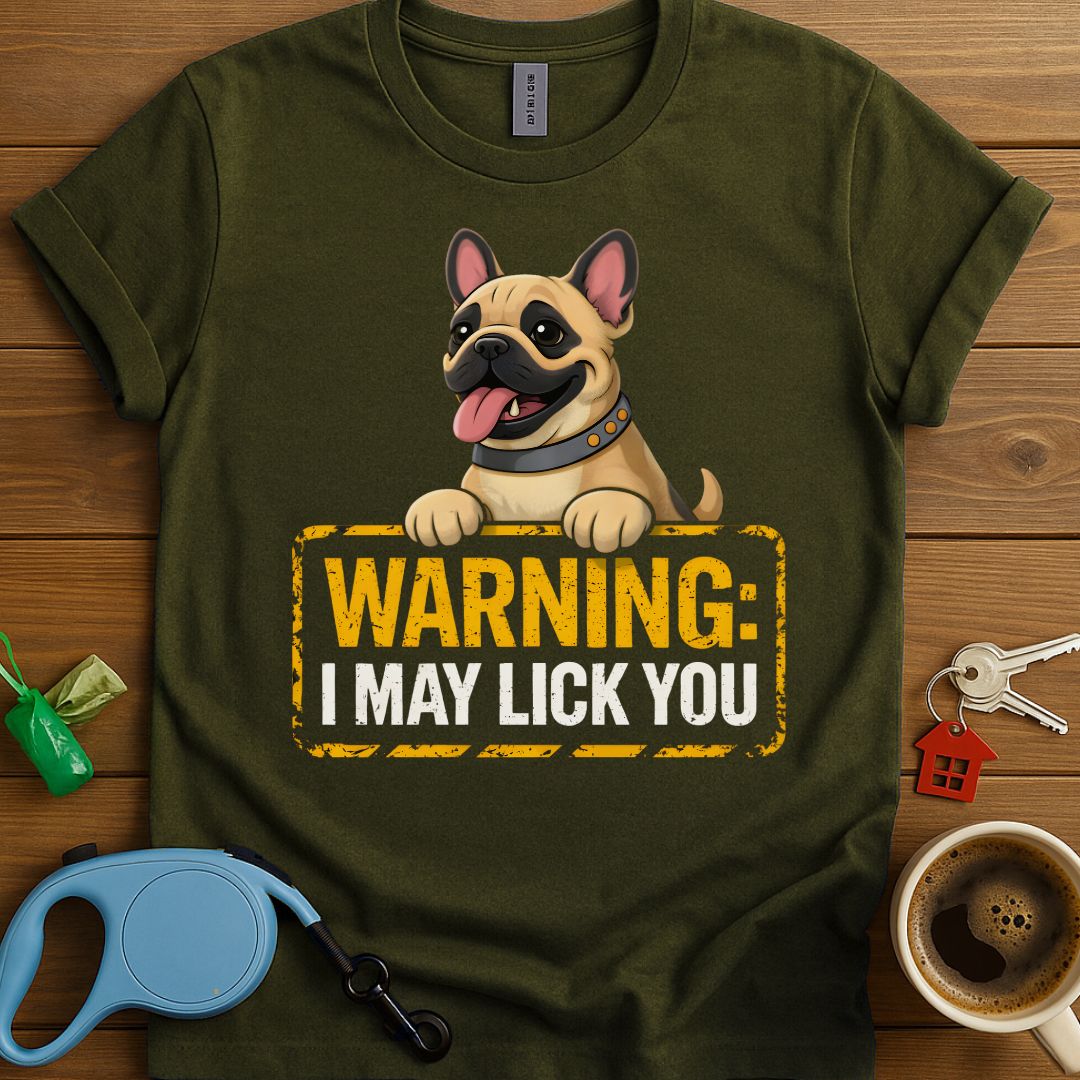 Warning I May Lick You Frenchie T-Shirt